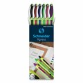 Schneider Electric Xpress Fineliner Pen, Stick, Fine 0.8 mm, Assorted Ink and Barrel Colors, 6PK 190086